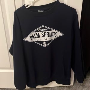 navy palm spring crewneck sweatshirt